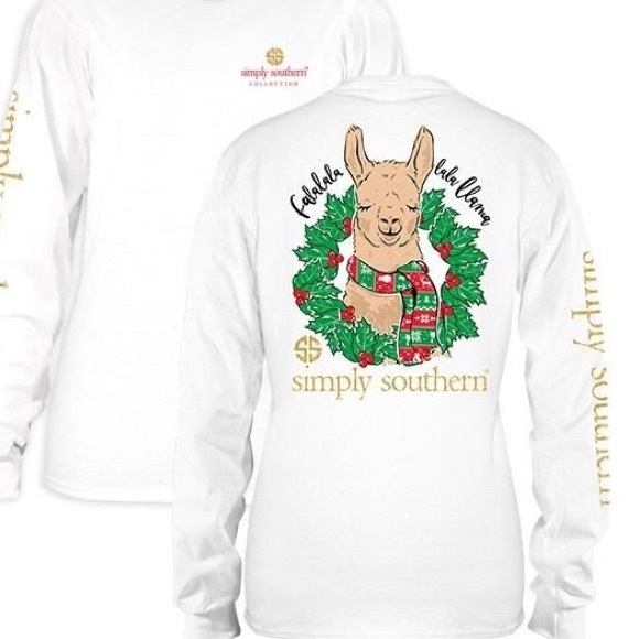 Simply Southern Tops - Simply Southern llama long sleeve